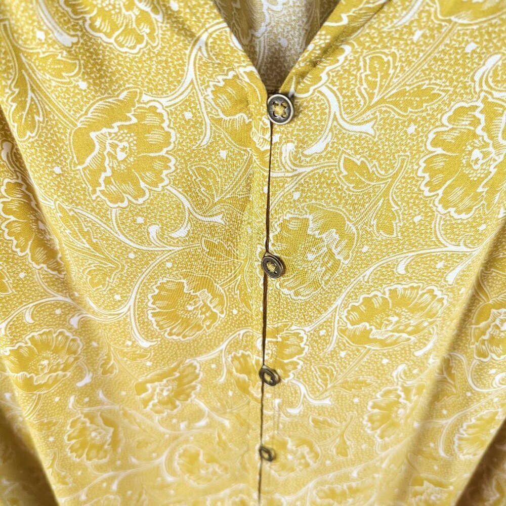 Cato Yellow Gold Ruffled Peasant Top 18/20W - Picture 2 of 7
